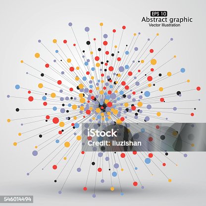istock Dot and line consisting of abstract graphics. 546014494