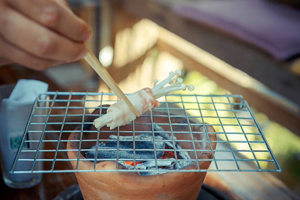istock Pork and sea food grill 546014522