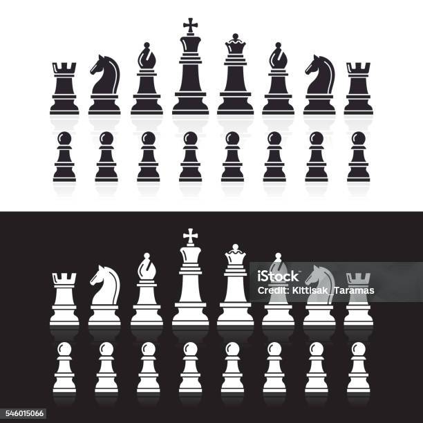 Chess Icons Stockvectorkunst en meer beelden van Schaken - Schaken, Pictogram, Koningin - Schaakstuk