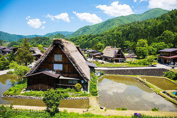 Japanese village stock photo
