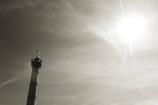 Place de la Bastille statue. The July Column (French: Colonne de Juillet) is a monument to the Revolution of 1830 on Place de la Bastille in Paris, France