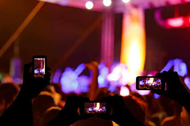 istock Take photo concert in front of stage 546018264