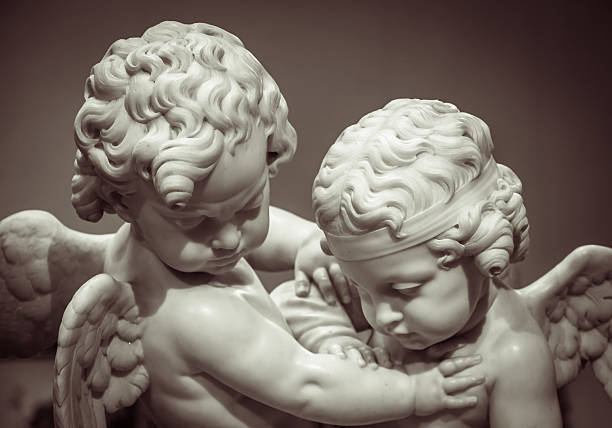 istock Beautiful marble statue of two angels 546019084