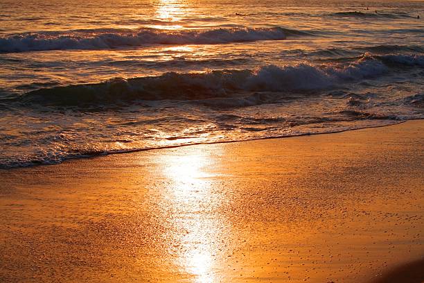 istock Beautiful sunset reflected from the ocean and the sands. 546020446