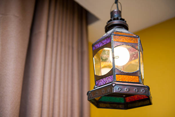 istock beautiful vintage lantern in room 546020528