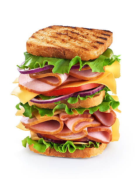 istock Big sandwich with ham and vegetables. 546020658