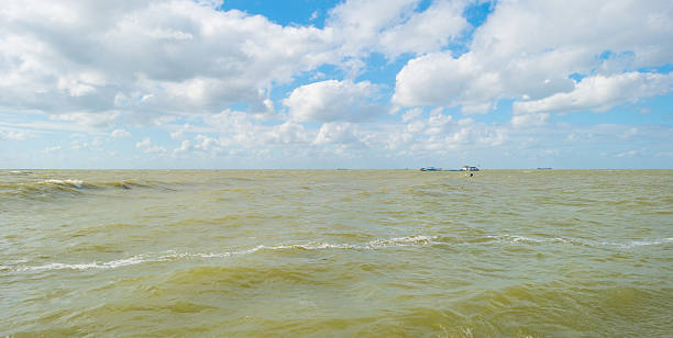 istock Barge sailing in a lake in summer 546021096