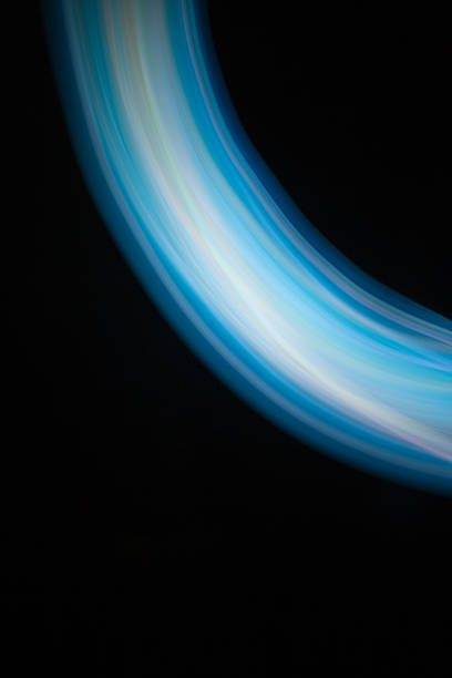 light painting ribbon with black background