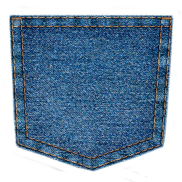 istock Simple blue jeans pocket isolated on white background 546025480