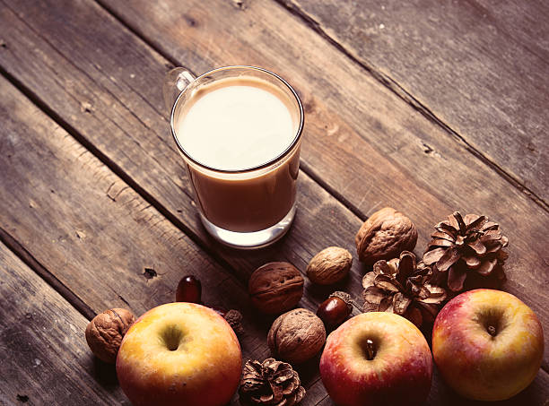 istock apples, fir-cones, cup of coffee and nuts 546027366