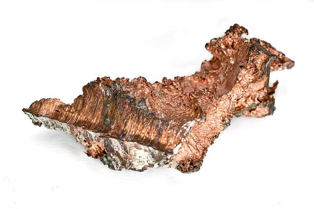 raw copper nugget - impurities imagens e fotografias de stock