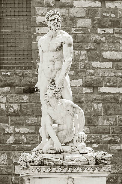hercules e cacus estátua em florença - cacus imagens e fotografias de stock