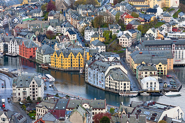 istock View of Alesund with the channel 546163830
