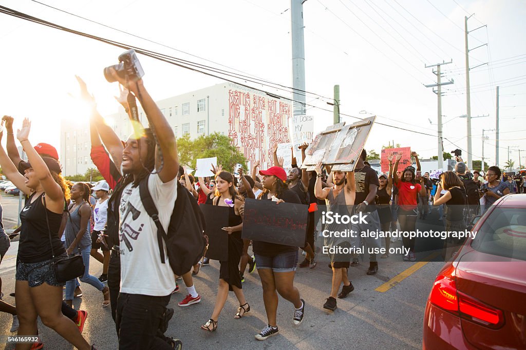 Black Lives Matter protest Miami - Lizenzfrei Demonstration Stock-Foto