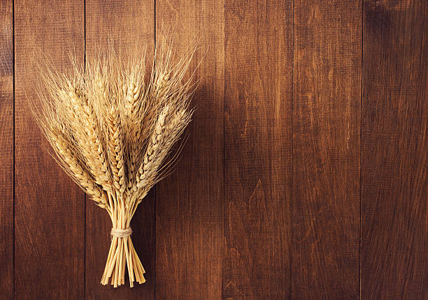 istock ears of wheat on wood 546168454