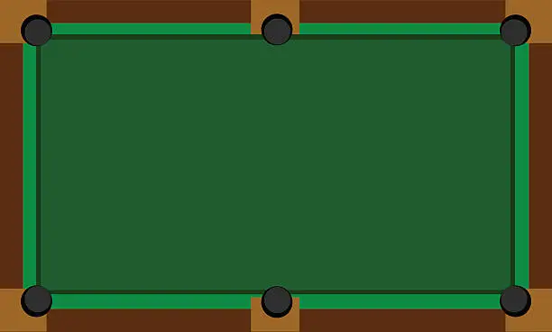 Vector illustration of Pool Billiard Table