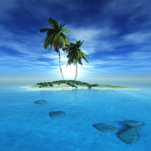 istock Sunset on a tropical island 546169818
