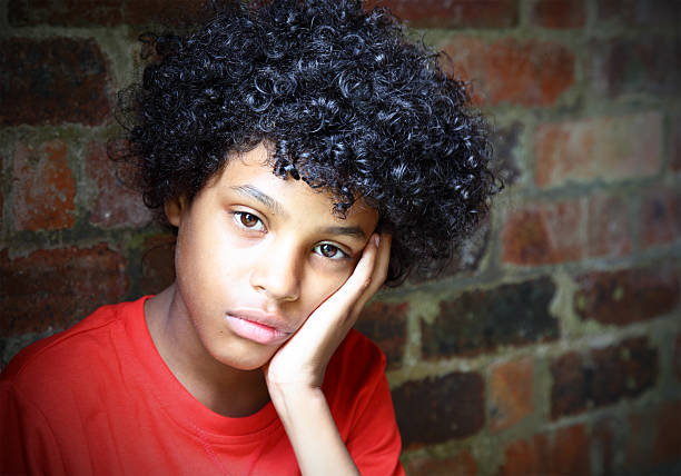 young boy with depression