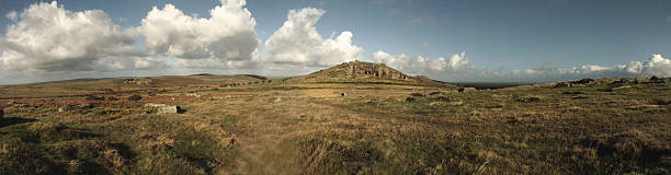 panorama bodmina moor - bodmin moor zdjęcia i obrazy z banku zdjęć