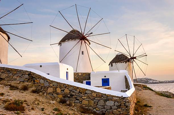 istock Mykonos windmills, Chora, Greece 546171262