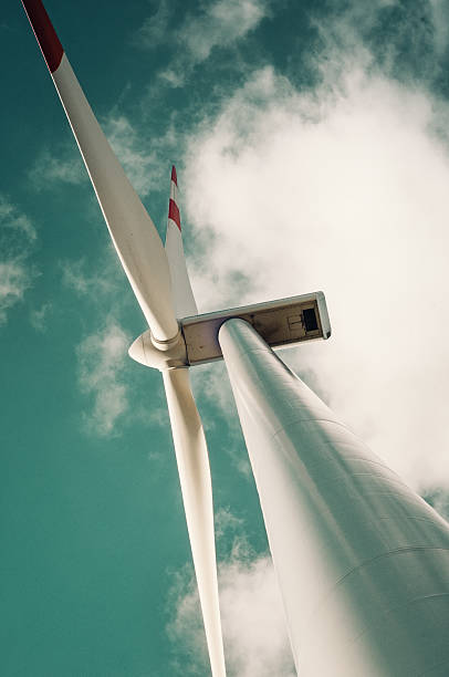 istock Wind turbine with green sky 546172560