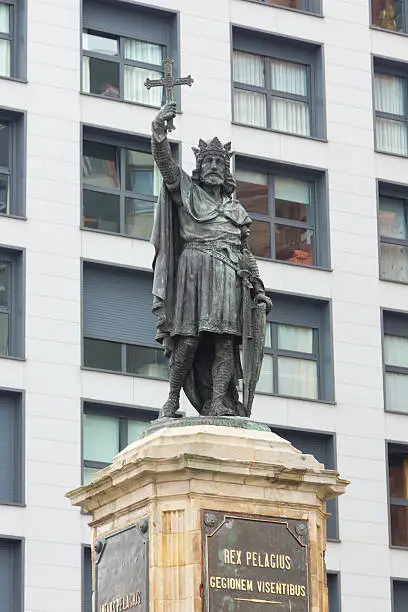 Statue of King Pelayo, Gijon, Spain