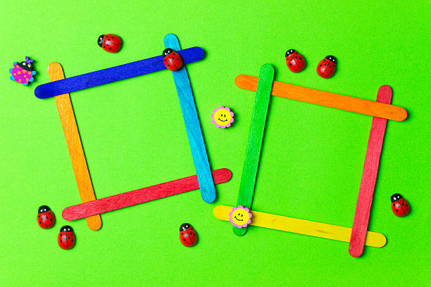 zmrzlinové tyčinky fotorámečky - mražené jídlo fotky - stock snímky, obrázky a fotky