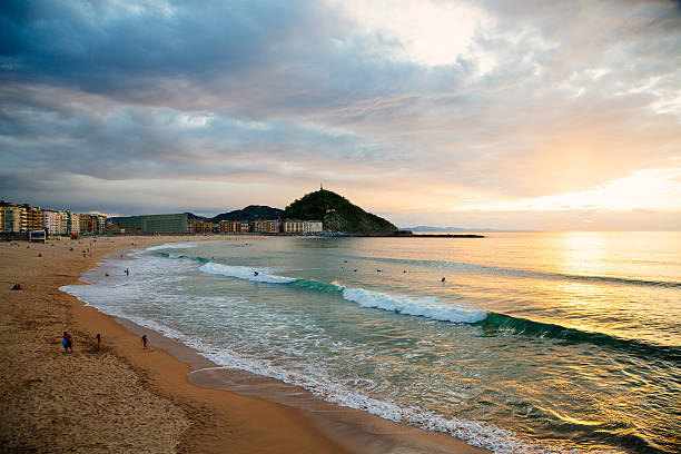 istock Zurriola beach at sunset 546176214