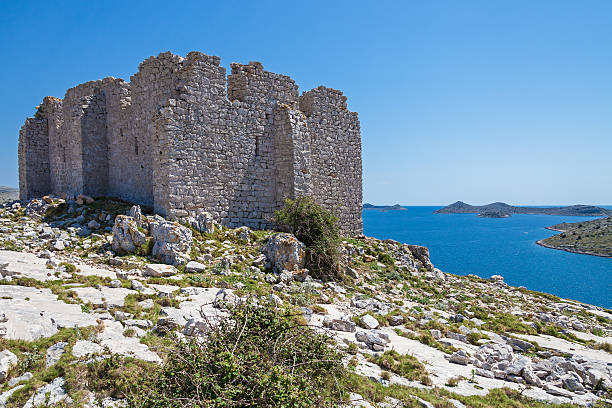 fortaleza de tureta - kornati fotografías e imágenes de stock