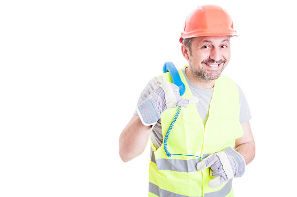 istock Smiling happy male engineer in safety clothes 546177732