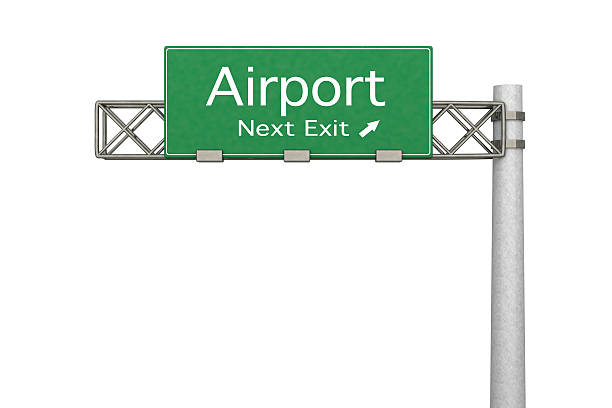 istock Highway Sign - Airport 546177900
