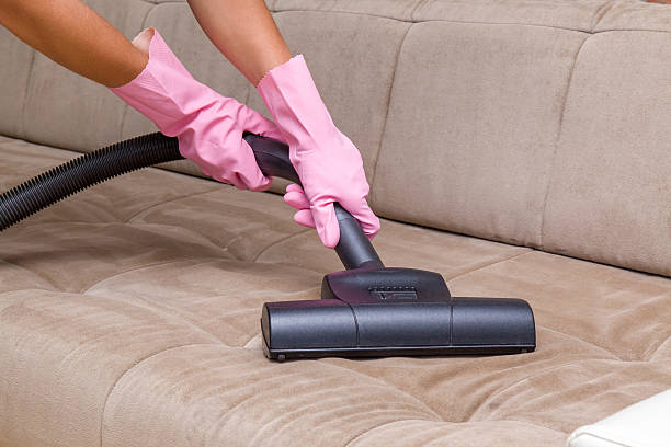 istock Professionally turbo brush making free sofa from dust. Spring cleaning. 546179966
