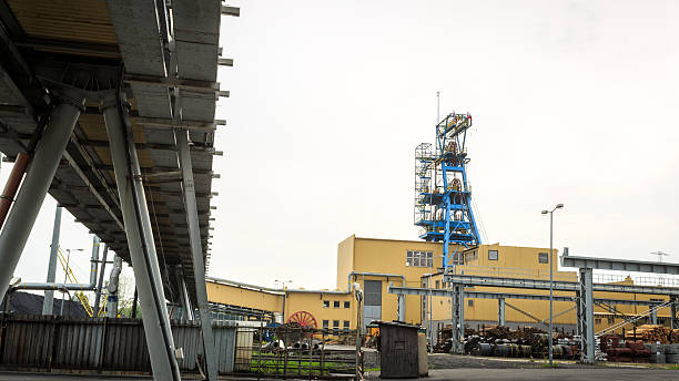 istock Mining infrastructure. Shaft, conveyors and buildings . 546182934