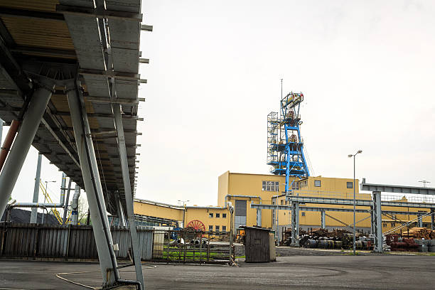 istock Mining infrastructure. Shaft, conveyors and buildings . 546183000