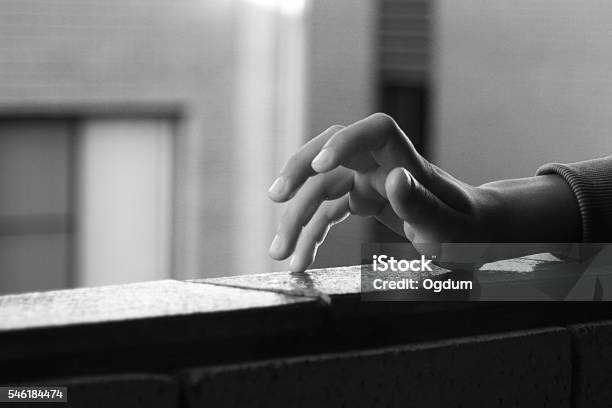 Finger Tapping Stock Photo - Download Image Now - Tapping, Black And White, Child