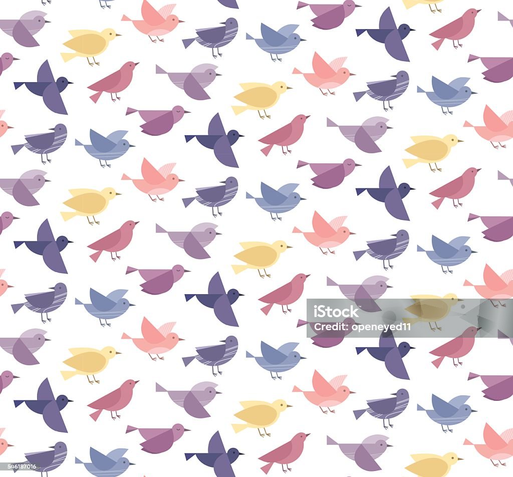 Flying Birds Pattern Stock Illustration - Download Image Now - Bird ...