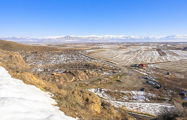istock Ararat mountains and Khor Virap monastery territory. Ancient Artashat 546191156