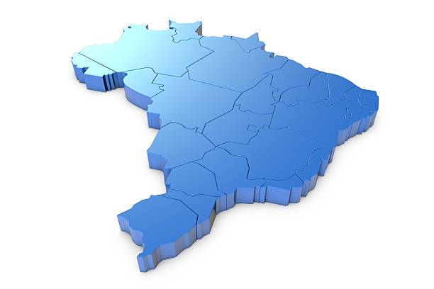 istock 3D map of Brazil with regions 546193468