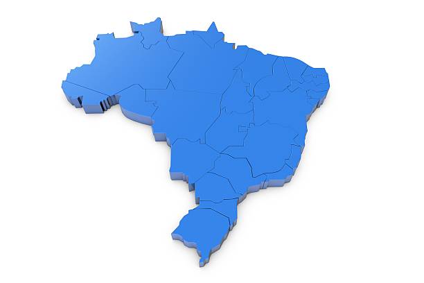 istock 3D map of Brazil with regions 546193488