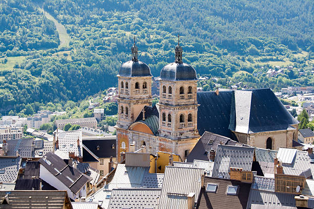 Cathedral in Briancon , France Cathedral in Briancon the French Alps hautes alpes photos stock pictures, royalty-free photos & images