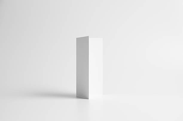 istock DL Bi-Fold / Half-Fold Brochure Mock-Up. Seamless Background. Front 546195822