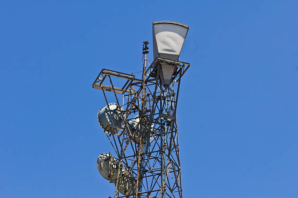 istock Legacy Microwave Tower Used to Link Telecommunications Locations I 546198600