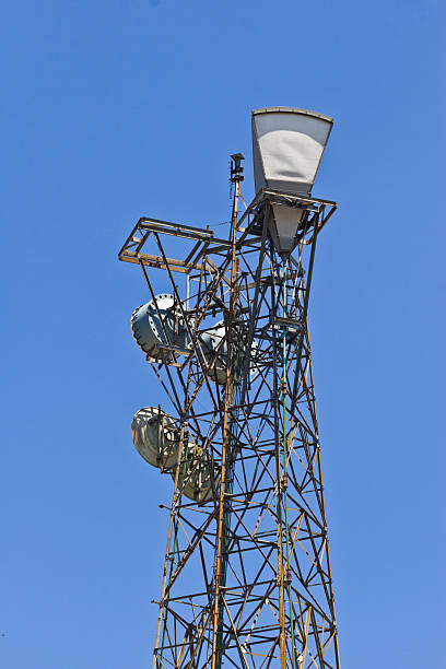 istock Legacy Microwave Tower Used to Link Telecommunications Locations II 546198696