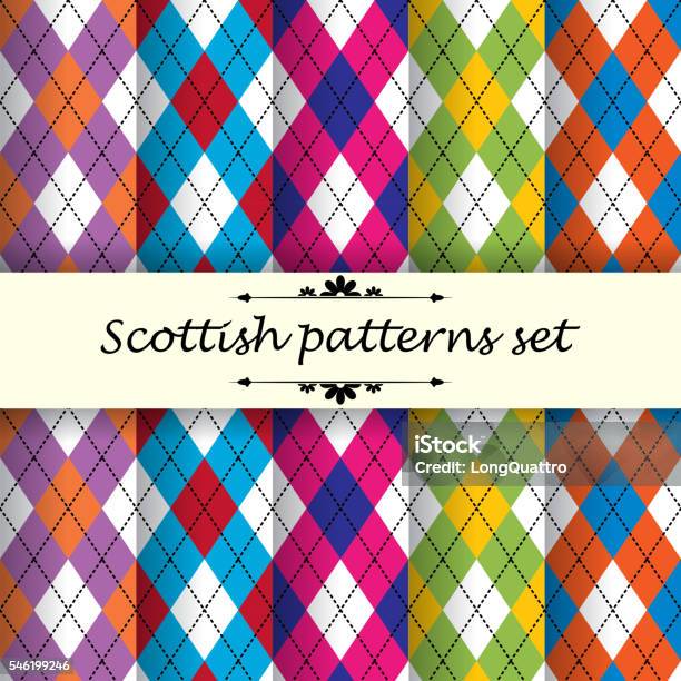 Square Pattern Scotland Scottish Pattern 2 Stock Illustration - Download Image Now - Abstract ...