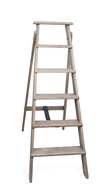istock Wooden ladder isolated on white background. 546200518