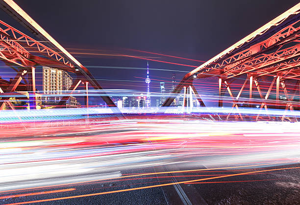 istock Waibaidu bridge at night,Shanghai,China 546202394