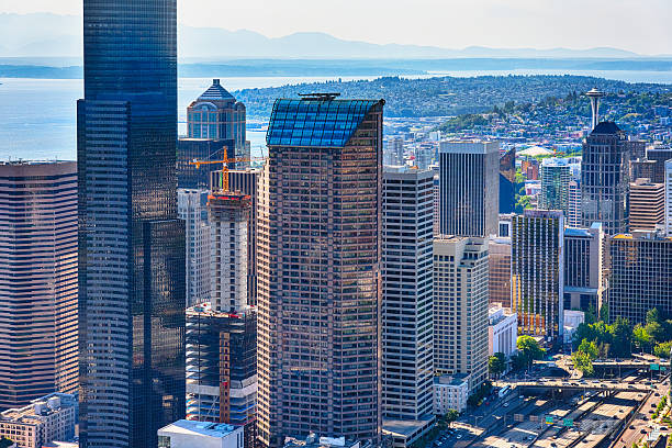 istock Seattle Skyline Aerial View From Above 546203518