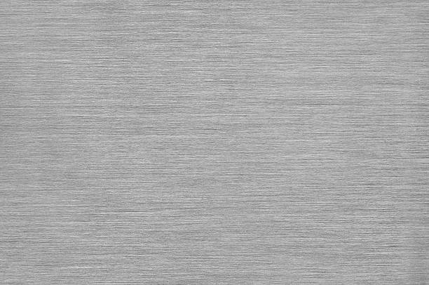 Gray Brushed Metal Texture Background - Steel or Aluminium stock photo