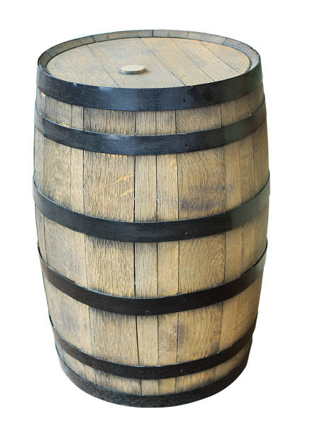 istock oak wood wine barrel on white background 546208594