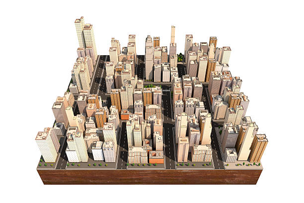istock City scape with trees and streets. High buildings. 546209426